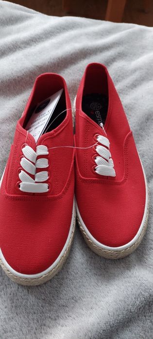 Trampki Espadryle Czerwone 37.