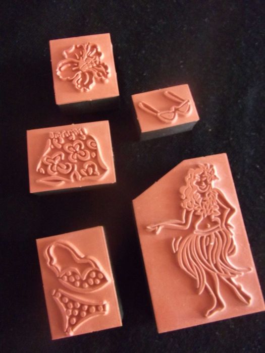 Carimbos plástico férias viagem / Plastic stamps vacation travel