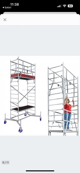 Rusztowanie aluminiowe jezdne 5 m