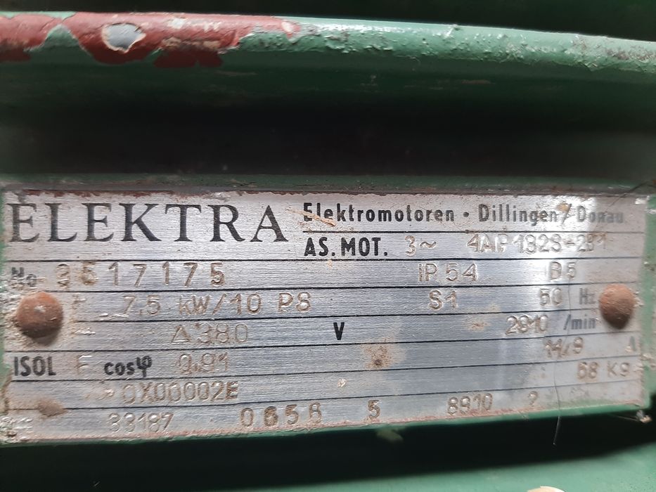 Silnik elektryczny 7,5 KW, 2910 obrotów