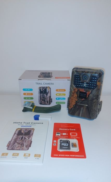 Fotopułapka kamera leśna Wifi900Pro 30MP 4k + karta pamięci