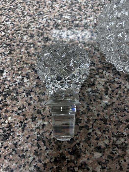 Garrafa Decantador em Cristal d’Arques France Design Clássico Lapidado