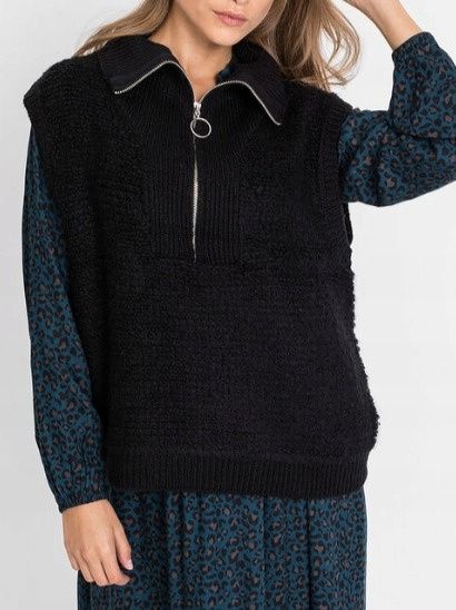 B.P.C kamizelka dzianinowa czarna ^36/38