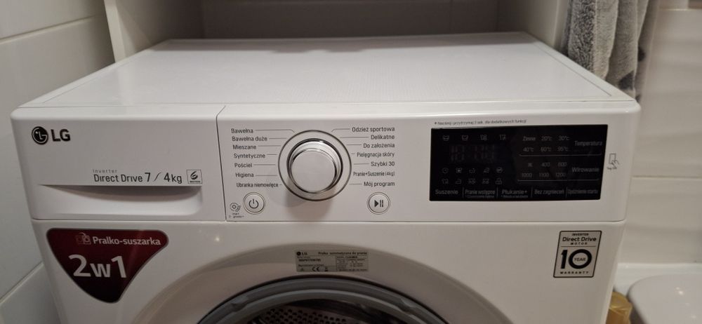 Pralko suszarka Lg 2w1 7 kg wsadu 10 lat gwarancji okazja
