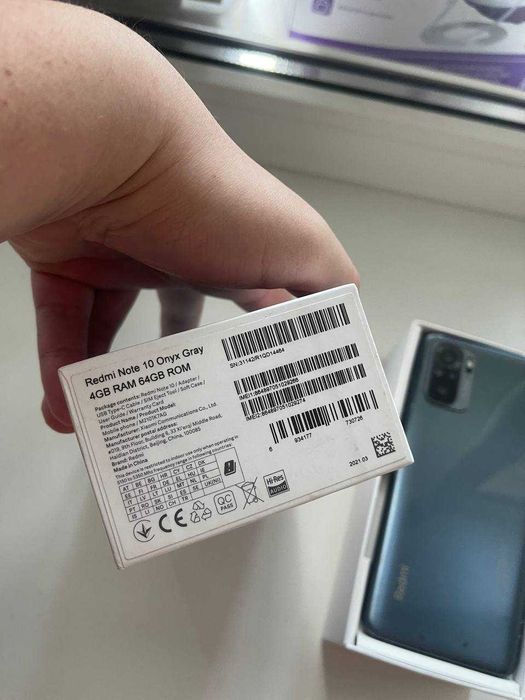 Смартфон Xiaomi Redmi Note 10 4/64 Android 10 як новий Onyx Grey