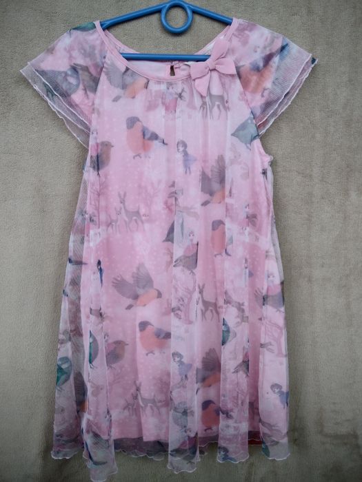 Дитяча сукня H&M рожева сітка детское платье сетка
