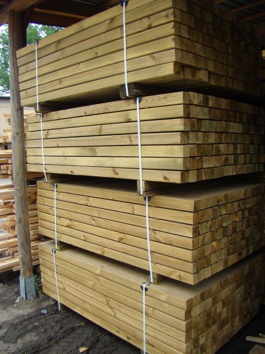 Kantówka sosnowa impregnowana ciśnieniowo słupek belka 7x7x240cm