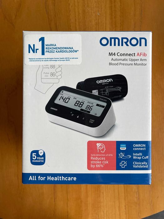 OMRON M4 CONNECT AFib – NOWY MODEL 2025 – ciśnieniomierz z wykrywaniem migotania przedsionków