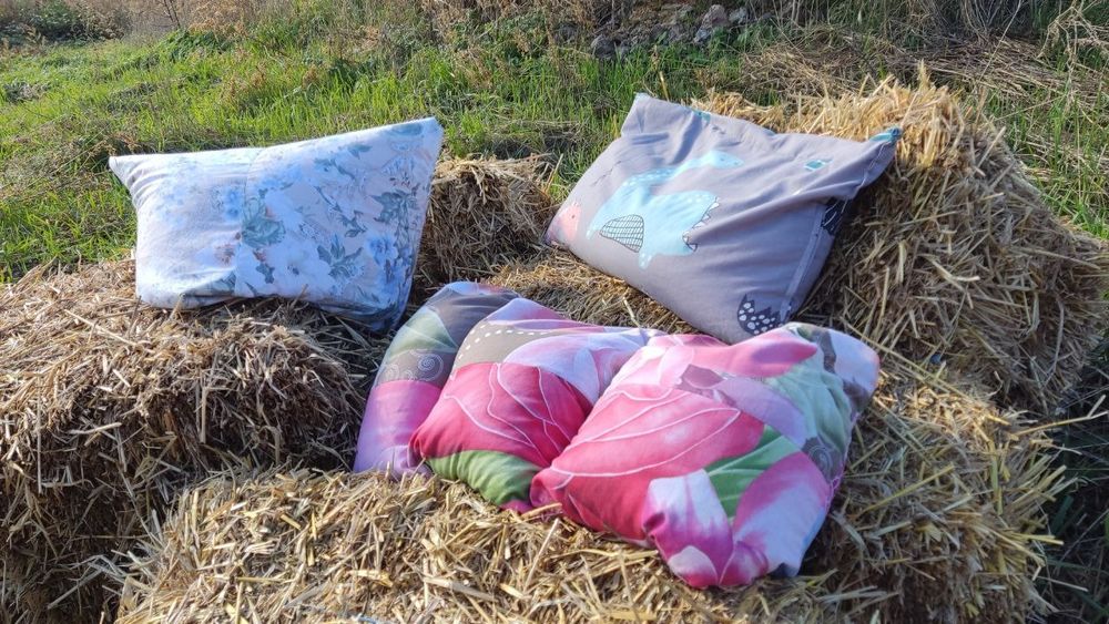 Подушки з гречаного лушпиння. Подушка з гречки.