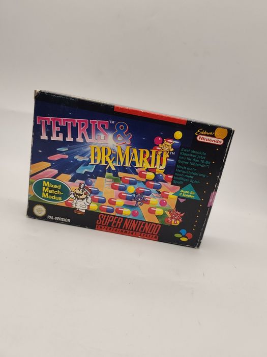 Gra Tetris & DrX. Mario, Super Nintendo SNES [w pudełku]