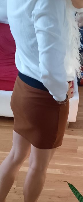 Spódnica brązowa mini! Rozmiar M!