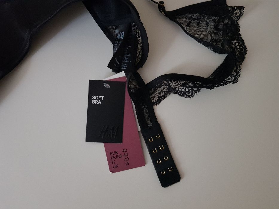 Nowy biustonosz koronkowy h&m 40 c75