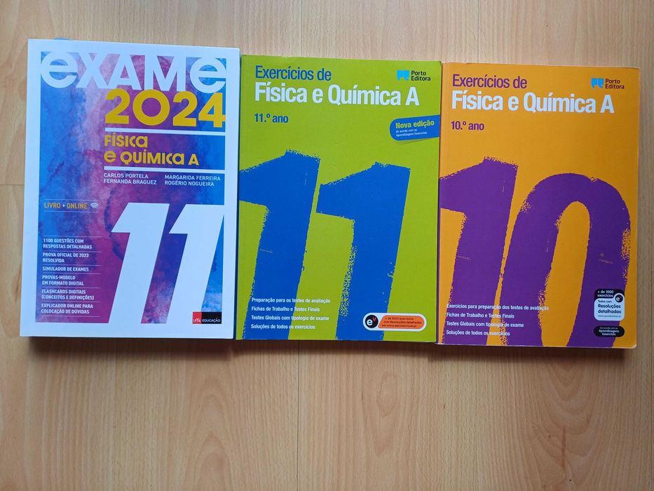 Livros de execícios de Física e Química
