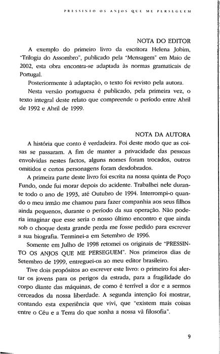 "Pressinto os Anjos que me perseguem" de Helena Jobim [Novo]