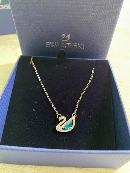 Naszyjnik Swarovski  niebieski łabędź