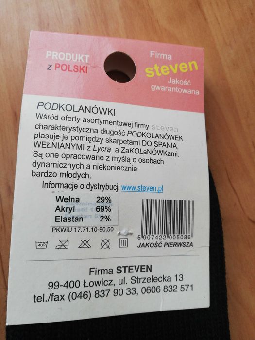 Grube czarne podkolanówki