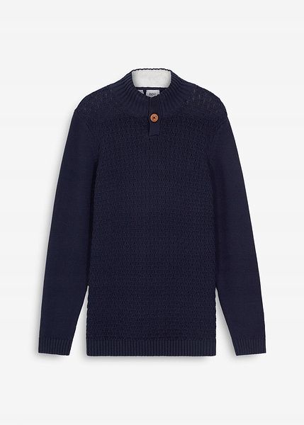B.P.C sweter młodzieżowy ze stójką granatowy ^176/182