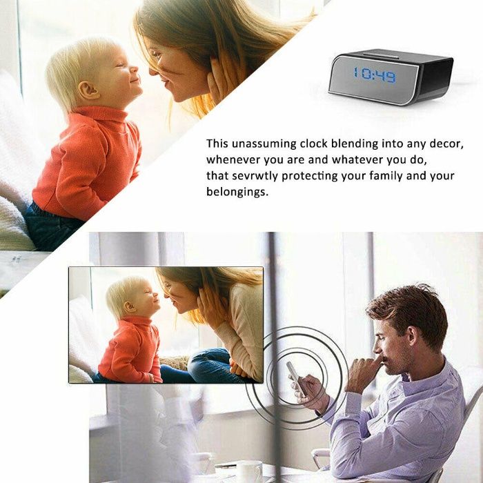 Relogio camara oculta IP WIFI HD 1080p