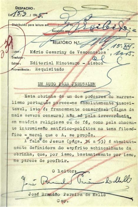 Mário Cesariny «Auto Para Jerusalém»