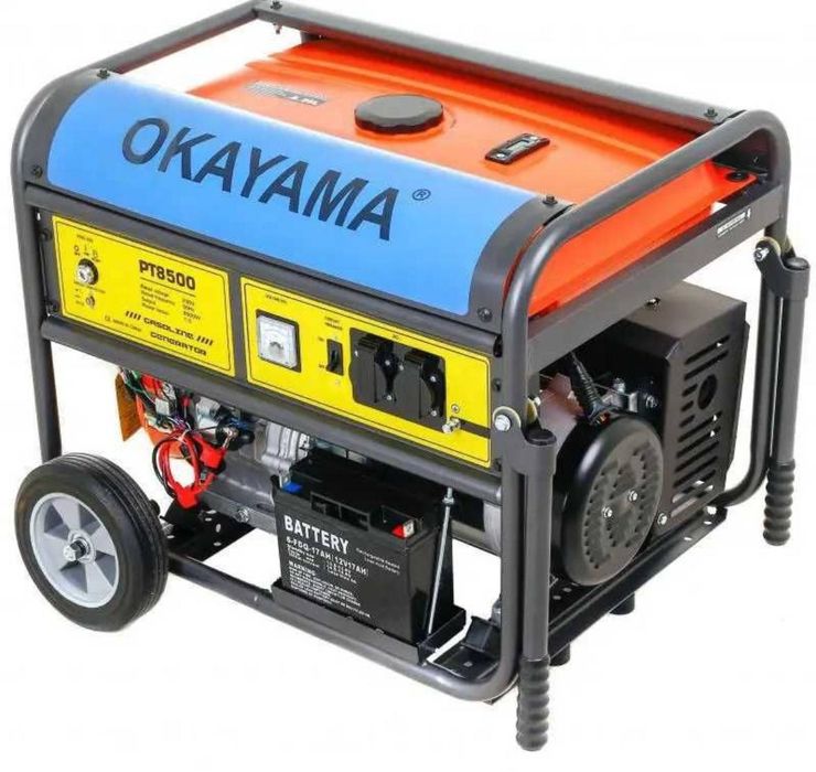 ЕЛЕКТРОПУСК! 3,5кВт, 5кВт, 7кВт! МІДЬ! Генератор OKAYAMA 1, 3 Фази