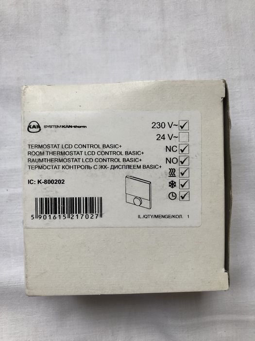 Przewodowy termostat pokojowy LCD 230 V KAN-therm K-800202