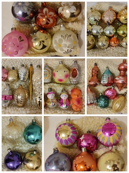 Ёлочные игрушки, старые, винтаж