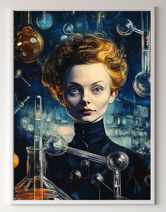 Piękne Umysły - Skłodowska - Curie v2 plakat B2 (50x70cm)