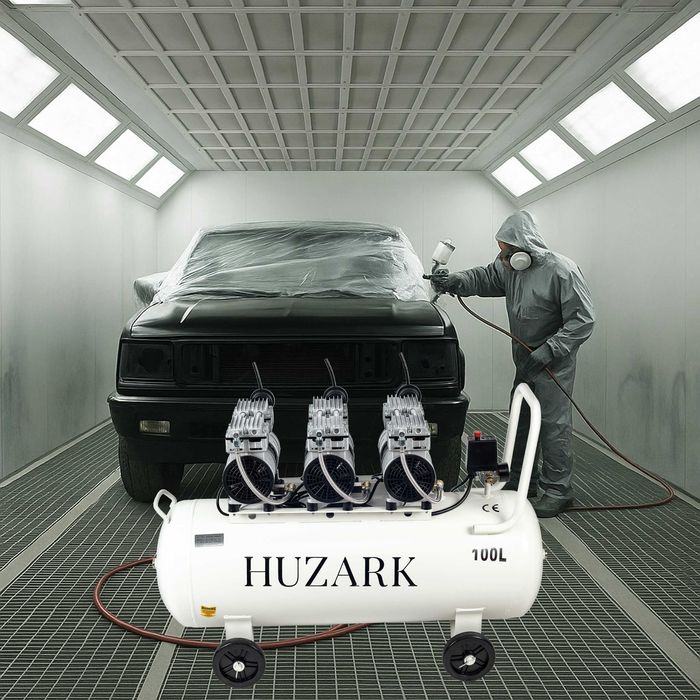 Profesjonalny Kompresor bezolejowy sprężarka 100L 8bar 396l/min