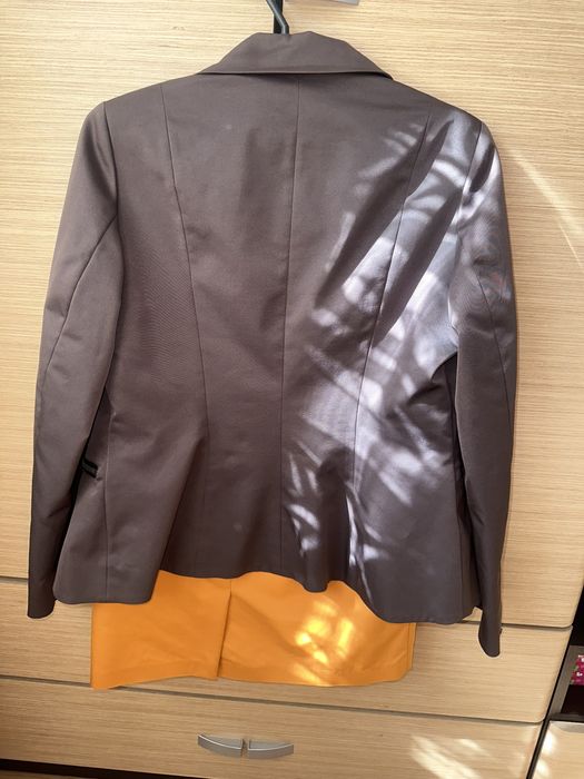 Elegancki komplet zestaw marynarka/żakiet + spódnica rozmiar 42 XL