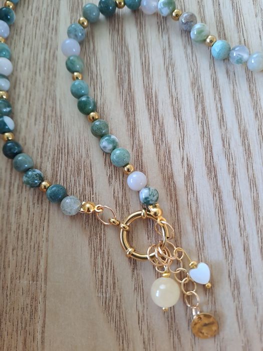 Nowy naszyjnik z zielonego agatu