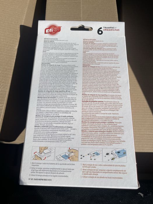 Armadilhas para Baratas Efi Protect – Validade até 2029