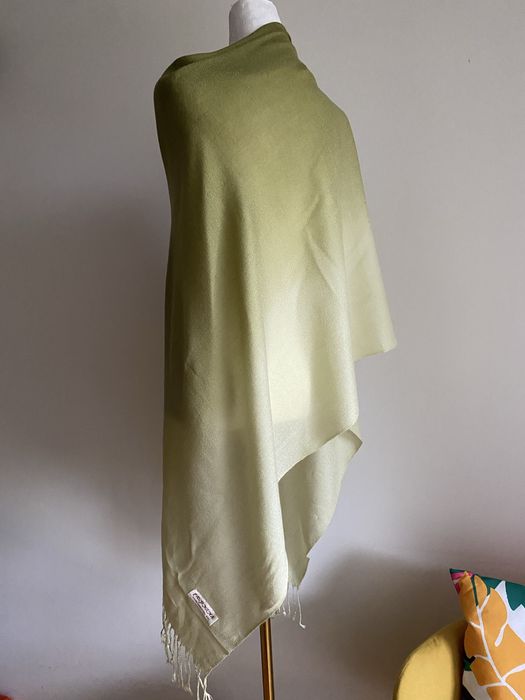 Duży kaszmirowy szal chusta kaszmirowa jedwabna ombre