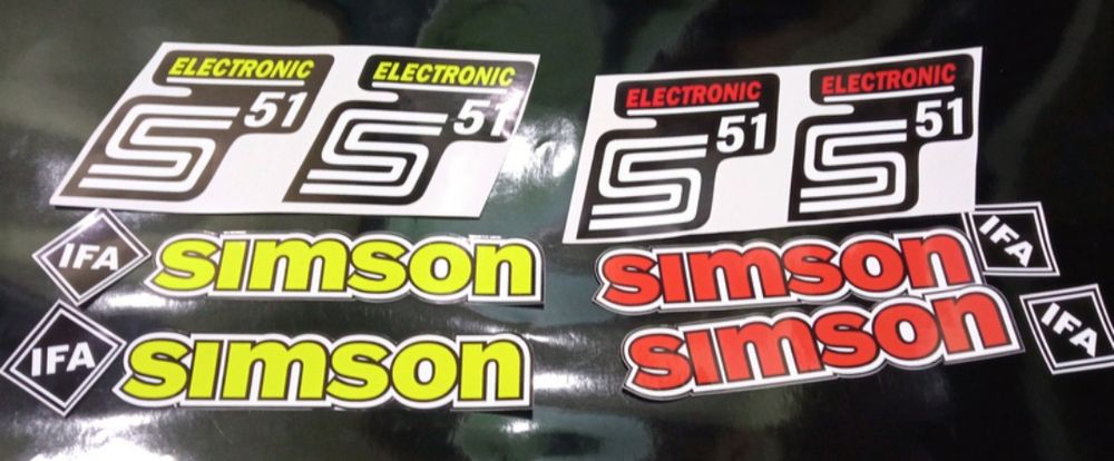 Наклейки на мотоцикл мопед скутер симсон simson b50 enduro electric 51