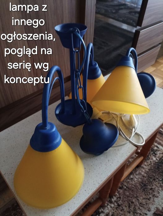 Lampa Żyrandol prawdopodobnie firmy Genowefa Witkowo długość ~65cm