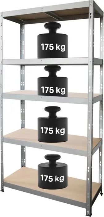 Стелаж металевий, стелаж складський «GoodHome» Ryle M 180 x 90 x 40 см