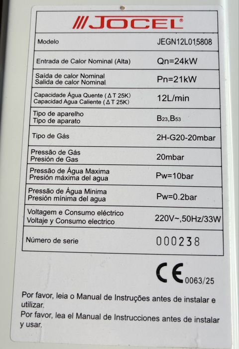 ESQUENTADOR JOCEL        Com garantia