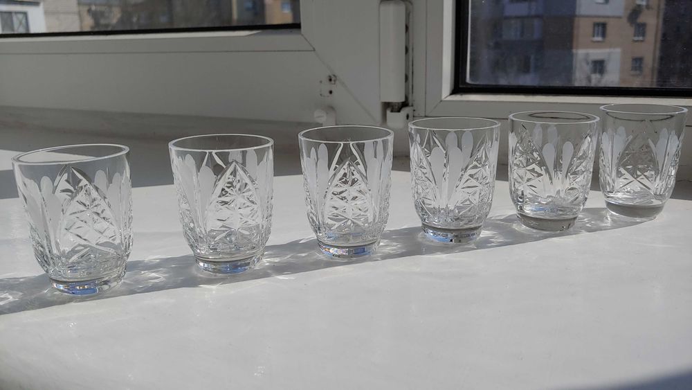 Хрустальные рюмки, рюмки для водки, рюмки хрустальные
