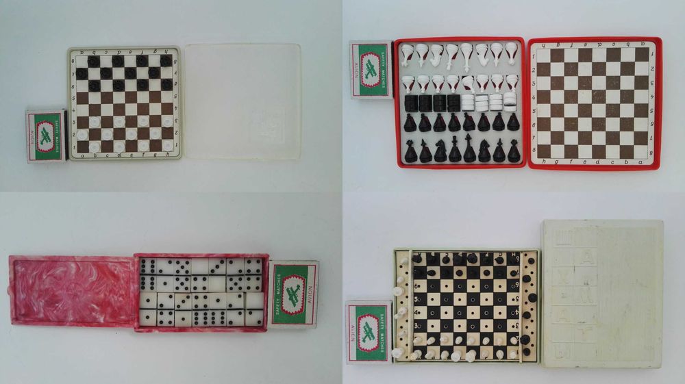 Шахматы, шашки, домино настольные и дорожные(УССР).