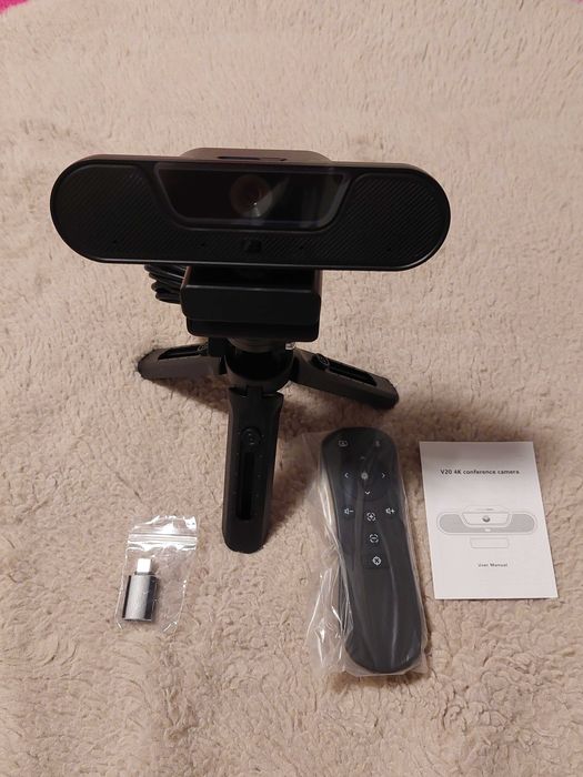 Kamera internetowa 4K UHD z mikrofonem i głośnikiem Vizolink V20