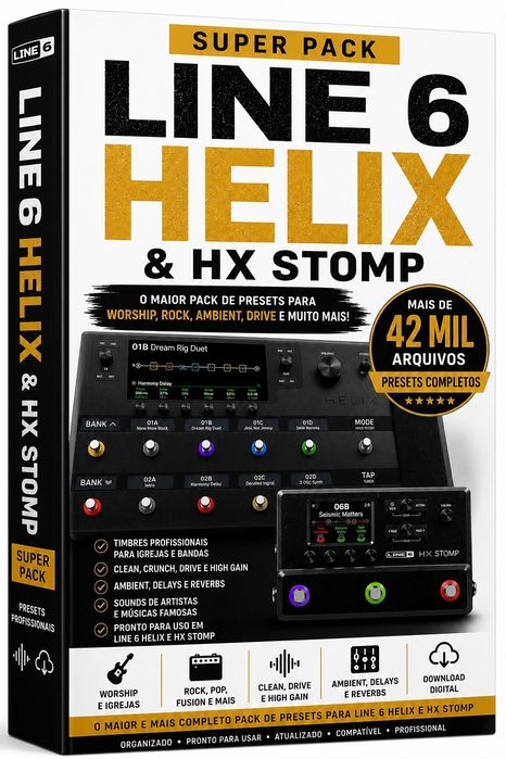 Line6 Helix + Pedal Mission + Mega pack de Presets