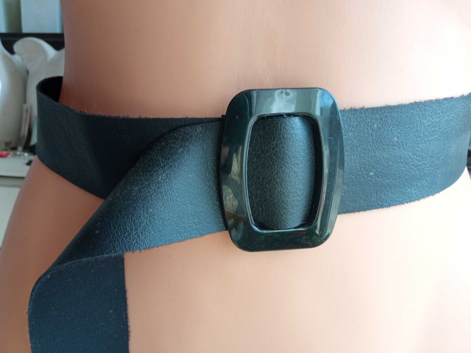 Pas boho vintage czarny długość 129 cm szerokość 4 cm