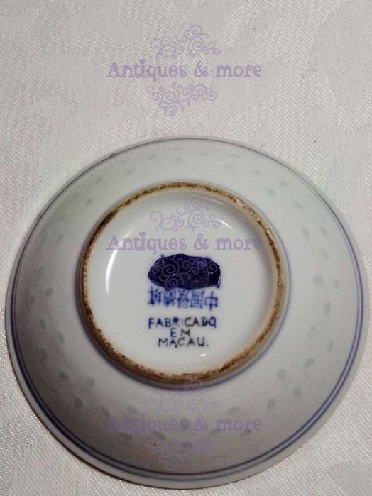 Prato Chinês, Bago de Arroz, decoração Dragão Azul