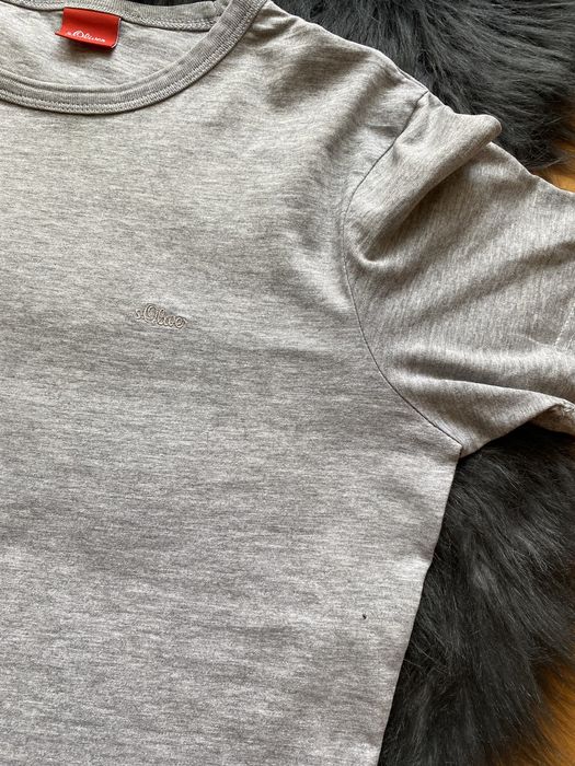 T-shirt męski podkoszulka koszulka s.Oliver szary S men grey