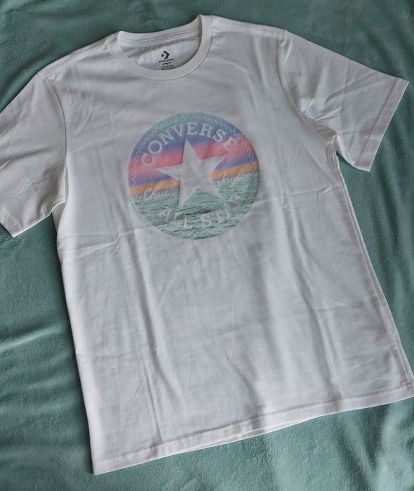 Biały t shirt Converse