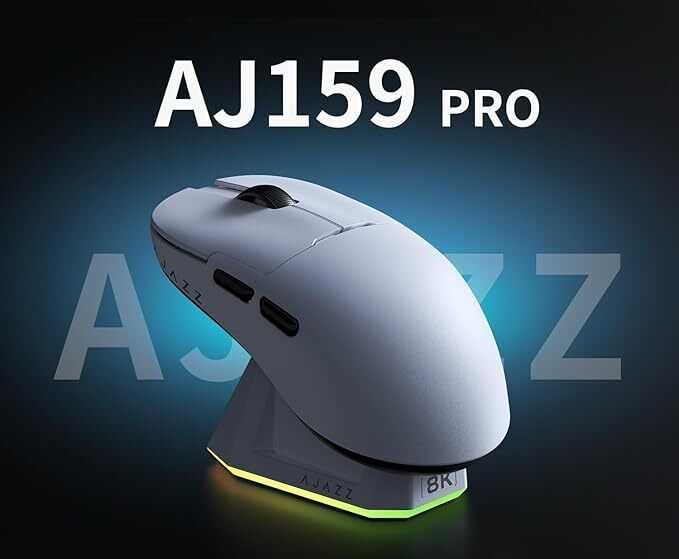 ‼️NEW‼️Ajazz AJ159PRO White 8K мышка c док-станцией 2.4GHz‼️Гарантия‼️