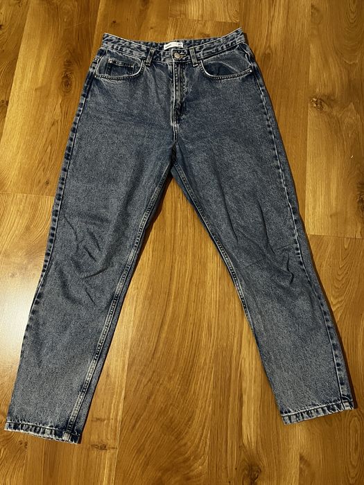 2 x jeansy spodnie jasnoniebieskie carrot mom fit 40\L
