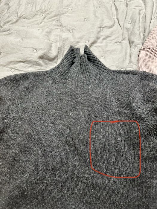 Светр Weekend Max Mara темно сірий шерсть