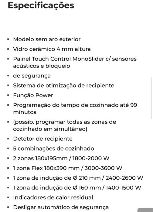 Placa de Indução Teka IBF 64200 SSS BK | 59 cm | 4 Zonas | Preto