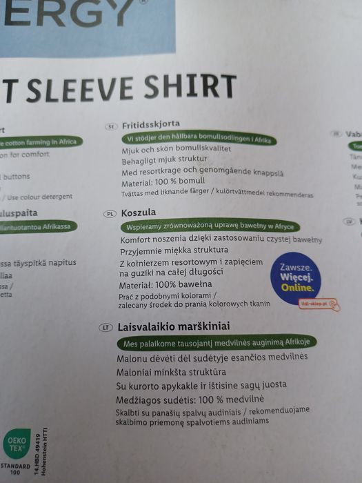 Nowa koszula męska rozm.L 41/42