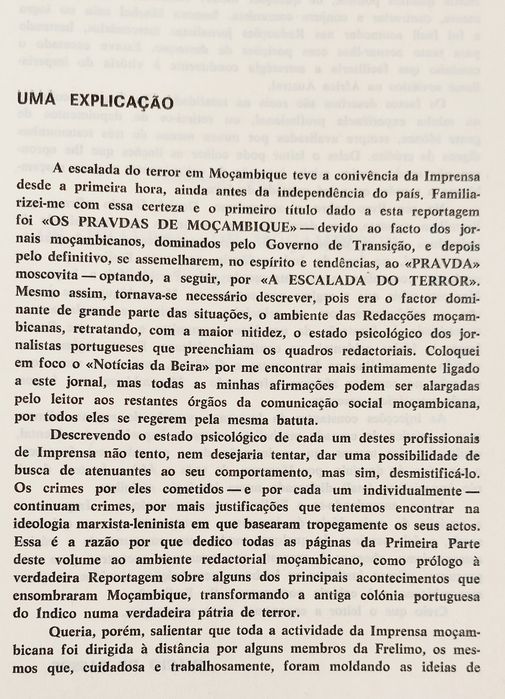 Moçambique Escalada do TERROR